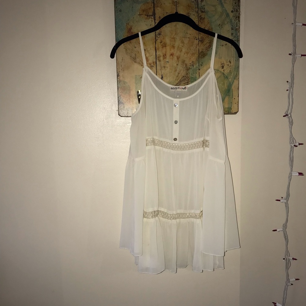 “So rad by A” white flowy top size medium